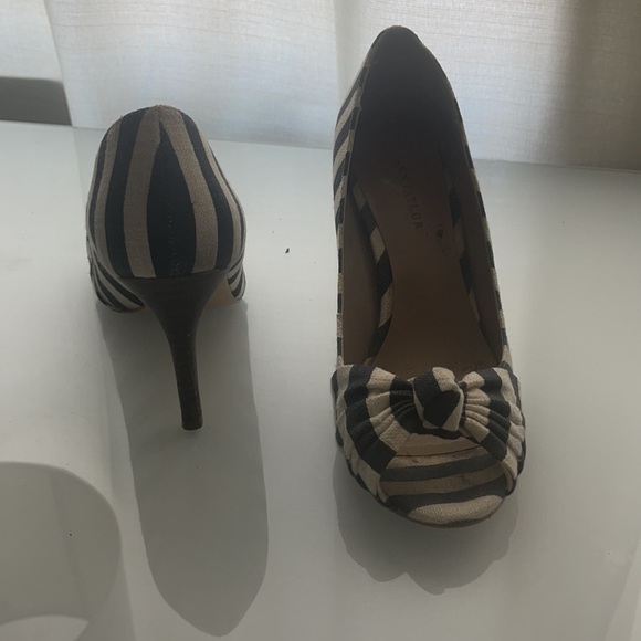 Navy Striped Heels - Picture 3 of 3